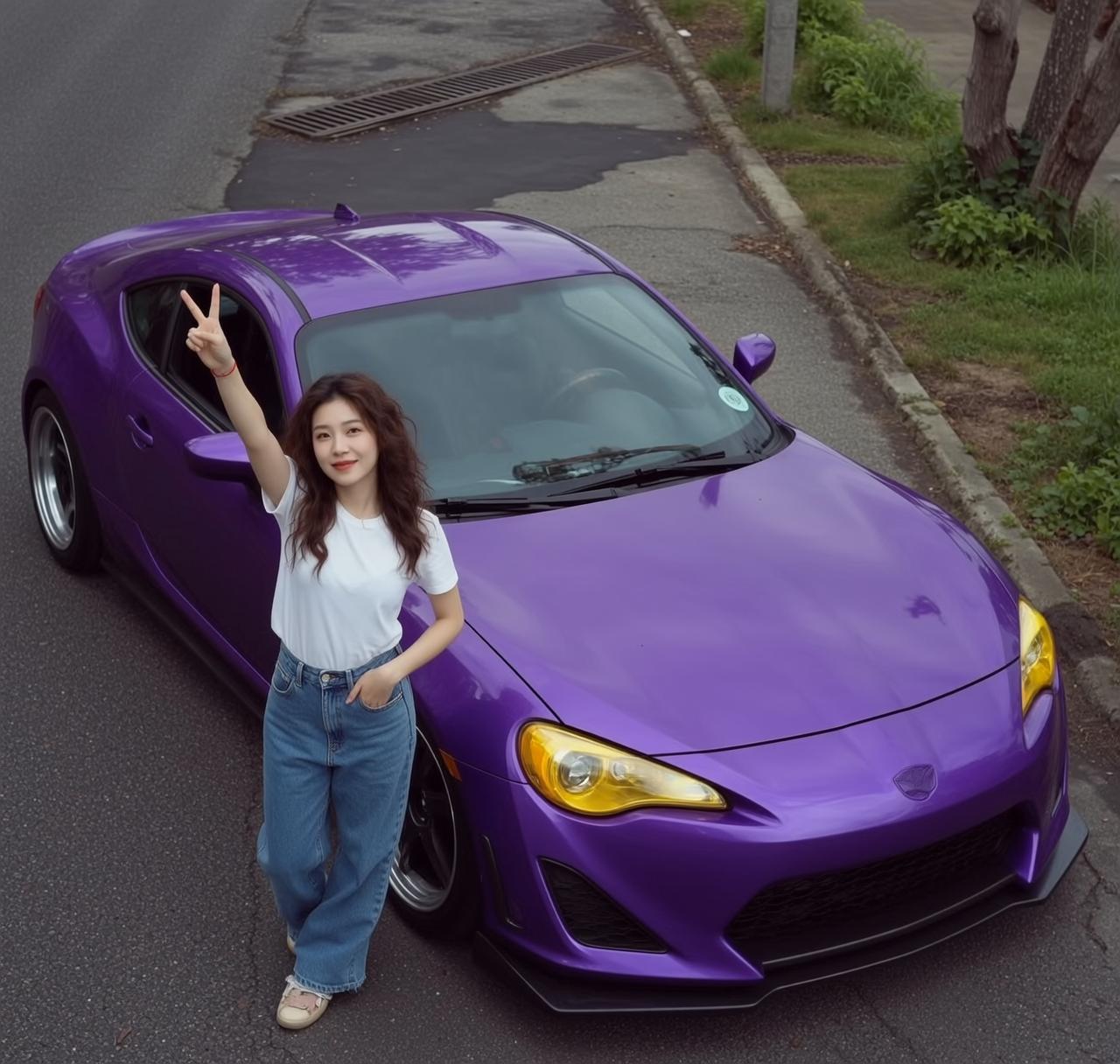 Roadside Peace Sign Portrait