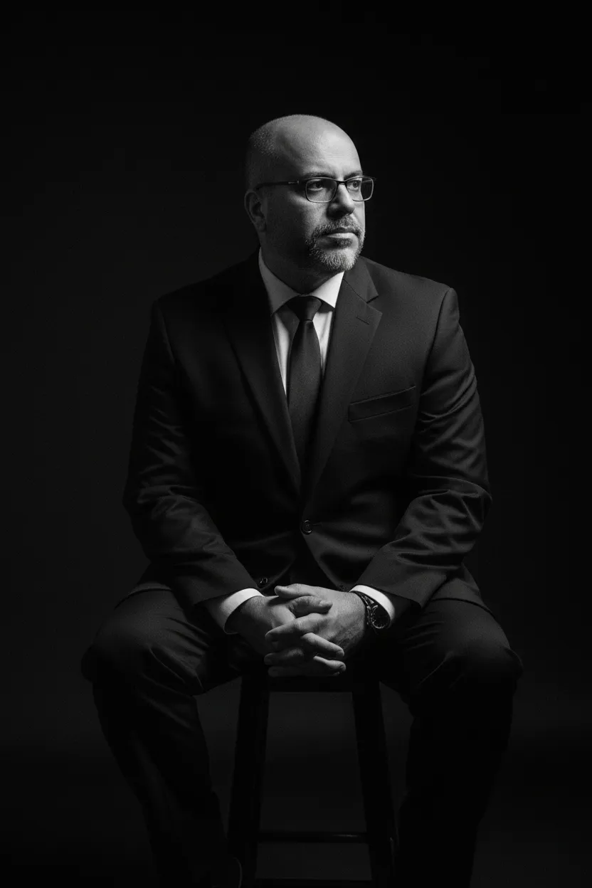 Dramatic Portrait Of A Confident Man