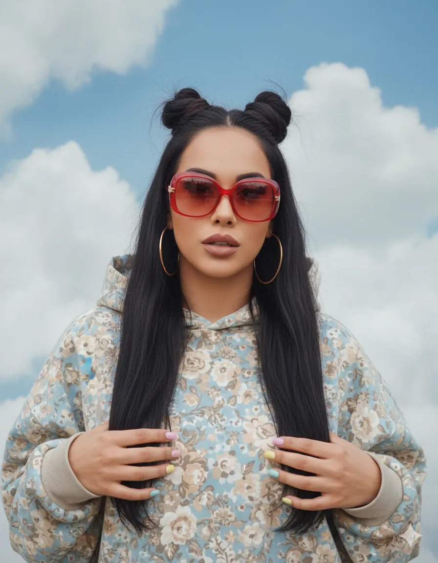 Sunglasses And Earrings In Styled Portrait