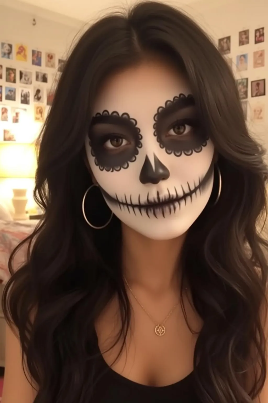 Halloween Makeup Young Intricate Sugar Skull Long