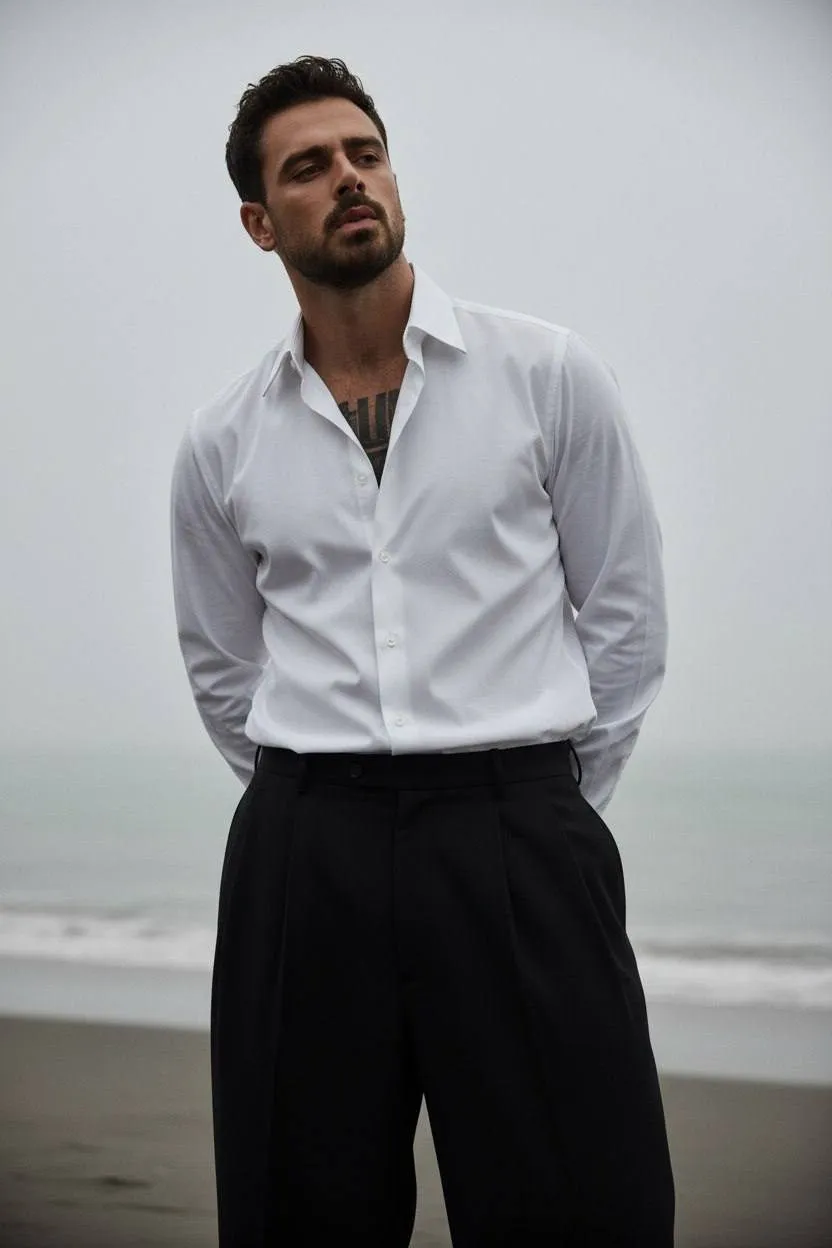 Tattooed Beach Portrait