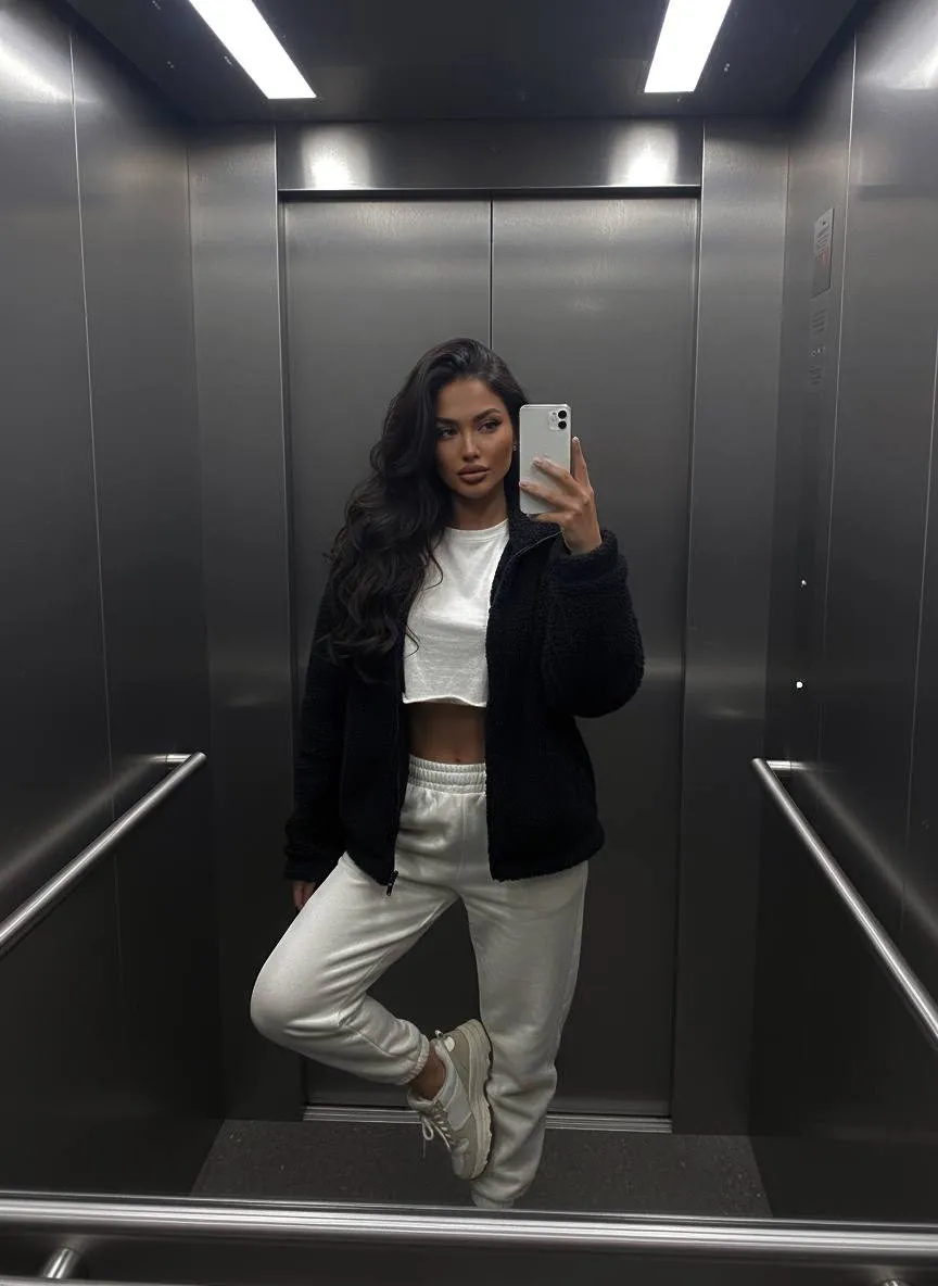 Makeup In Elevator Selfie