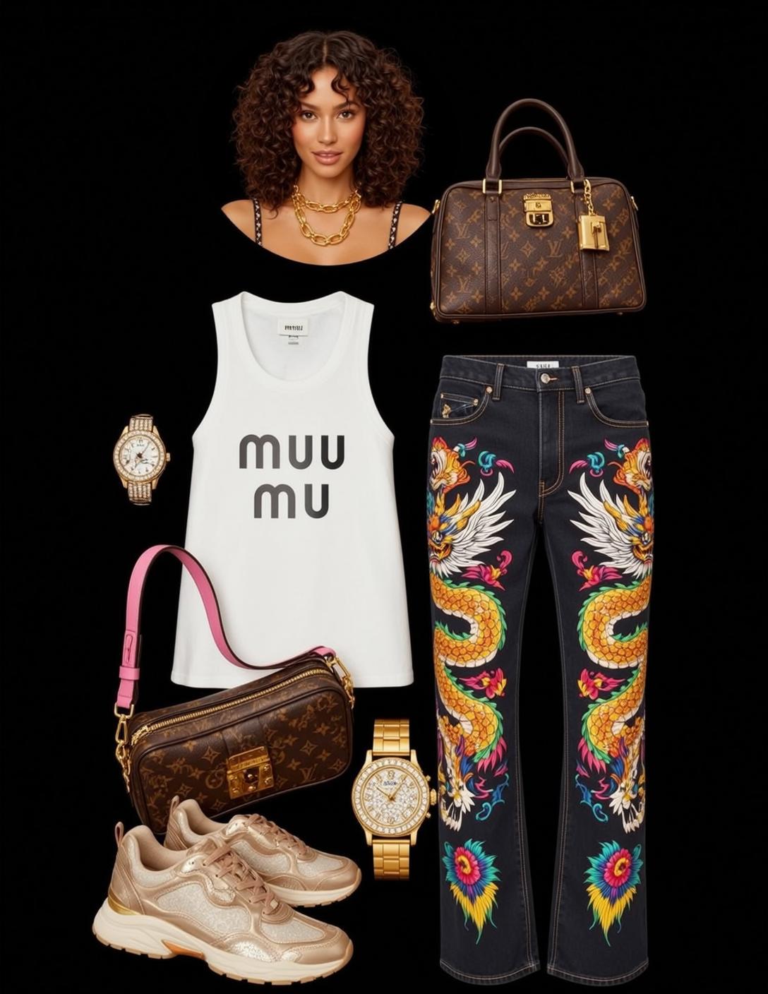 White Tank Fashion Flatlay
