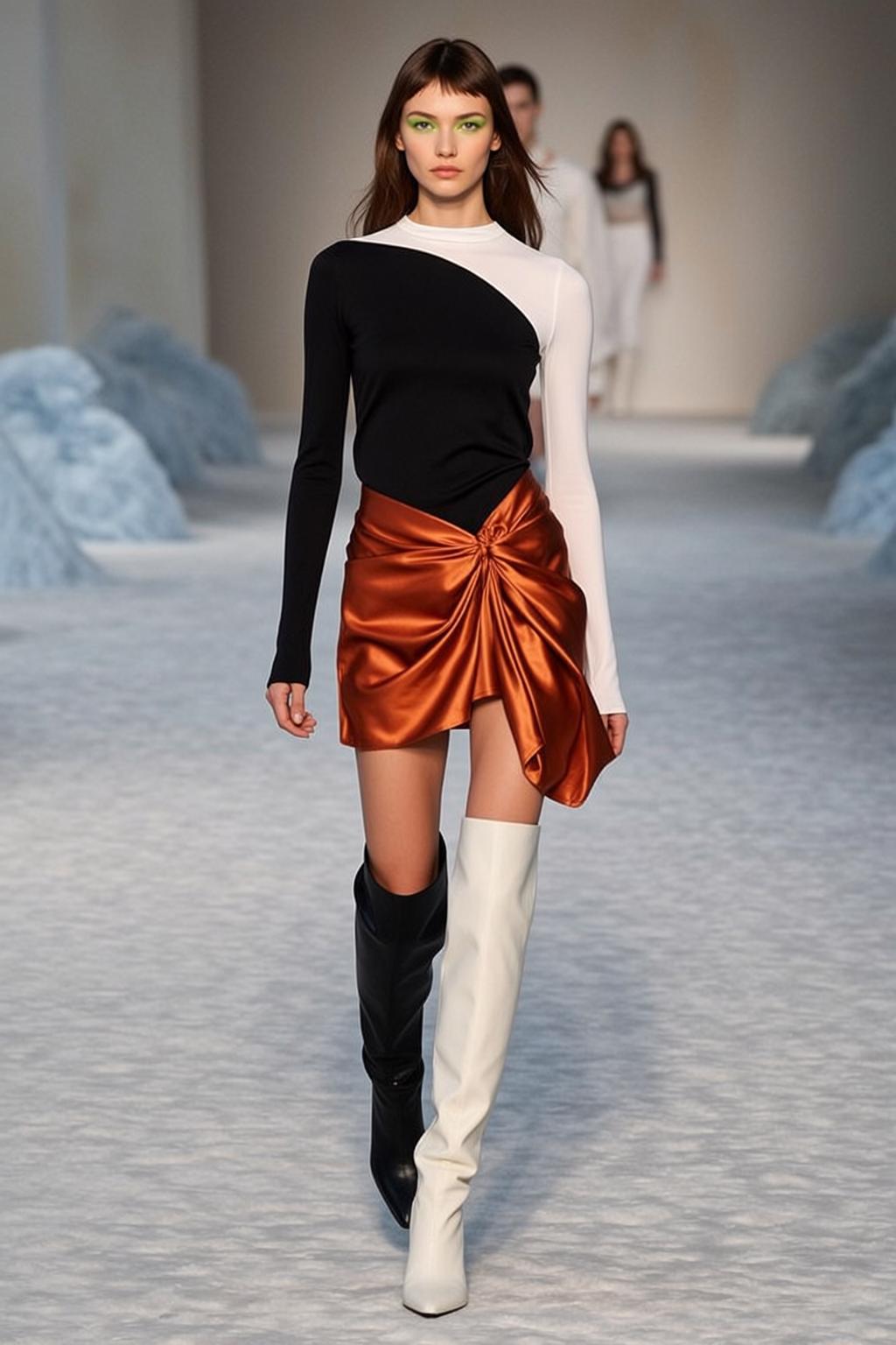 Fashion Week Young Long Dark Brown Straight