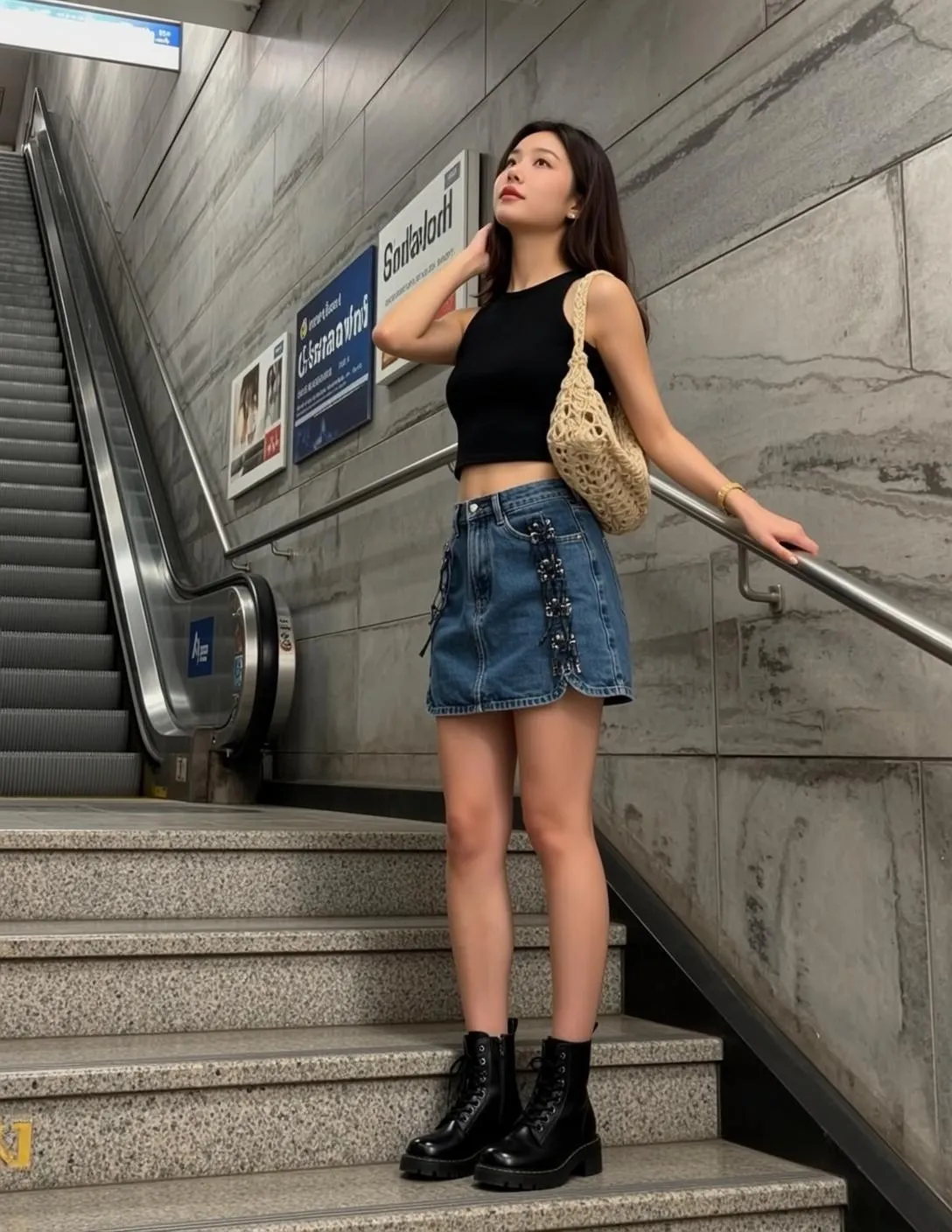 Earrings And Bracelets In Subway Station
