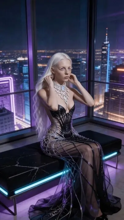 Necklace In Dress Portrait