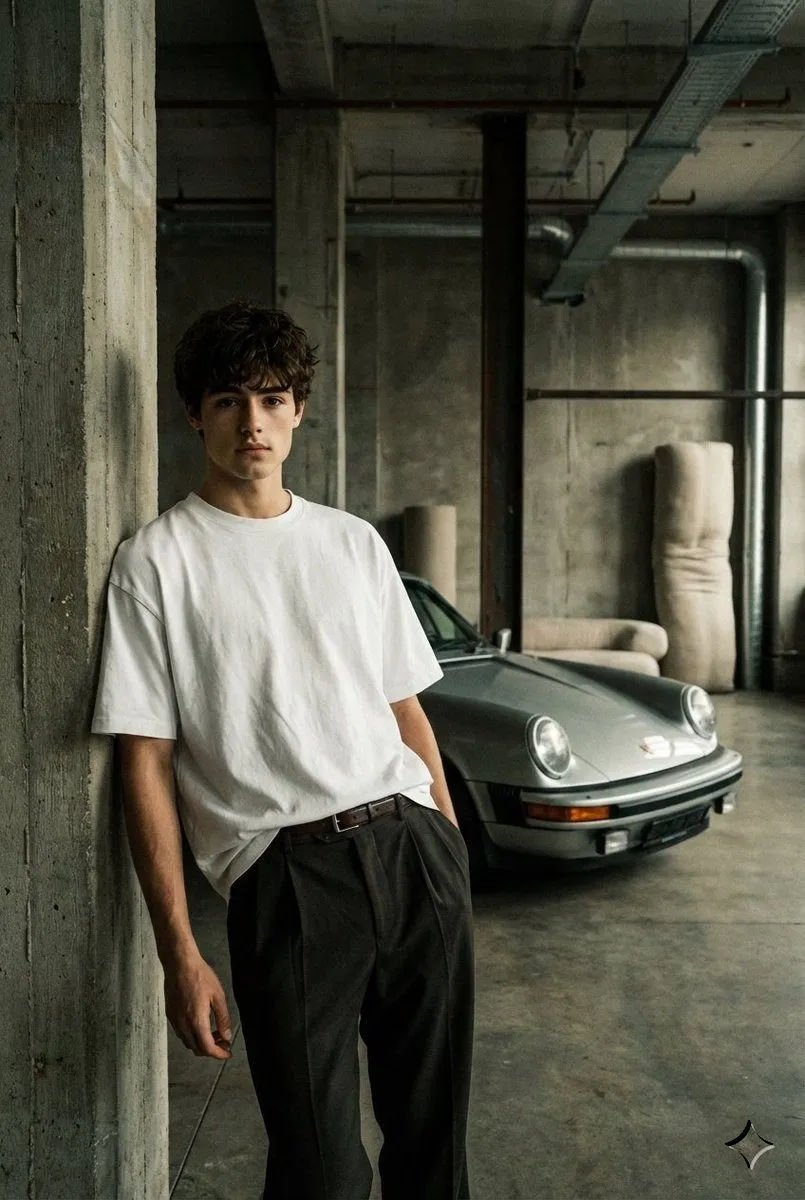Dynamic Porsche Fashion Portrait