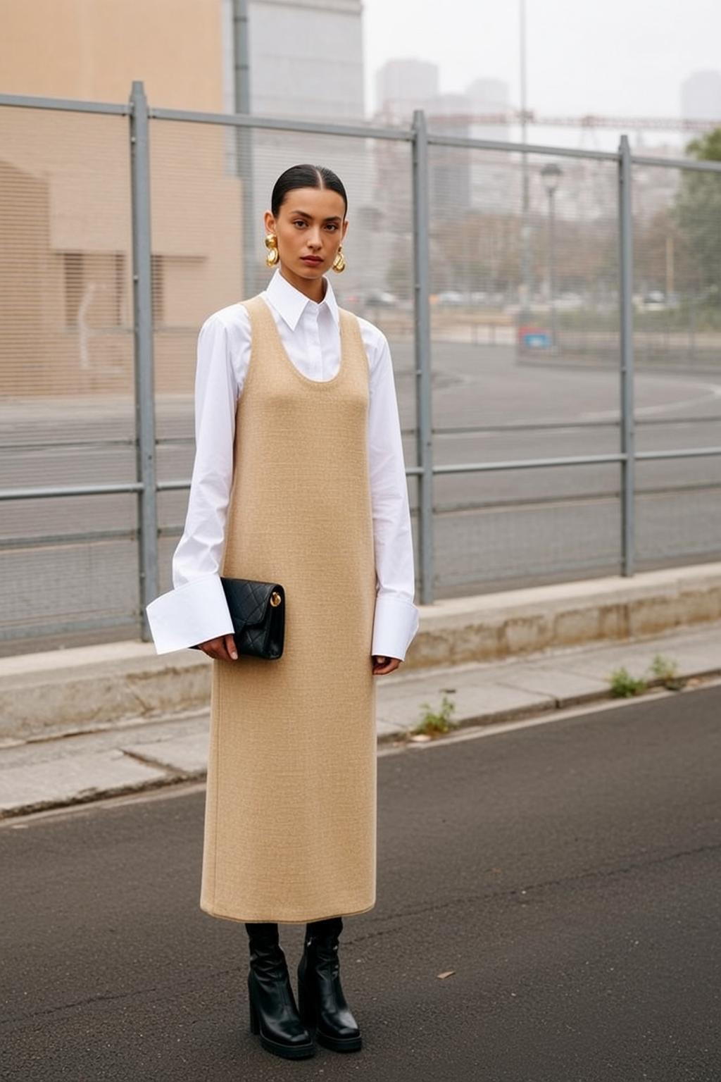 Fashion Week Pulled Back Bun Light Brown