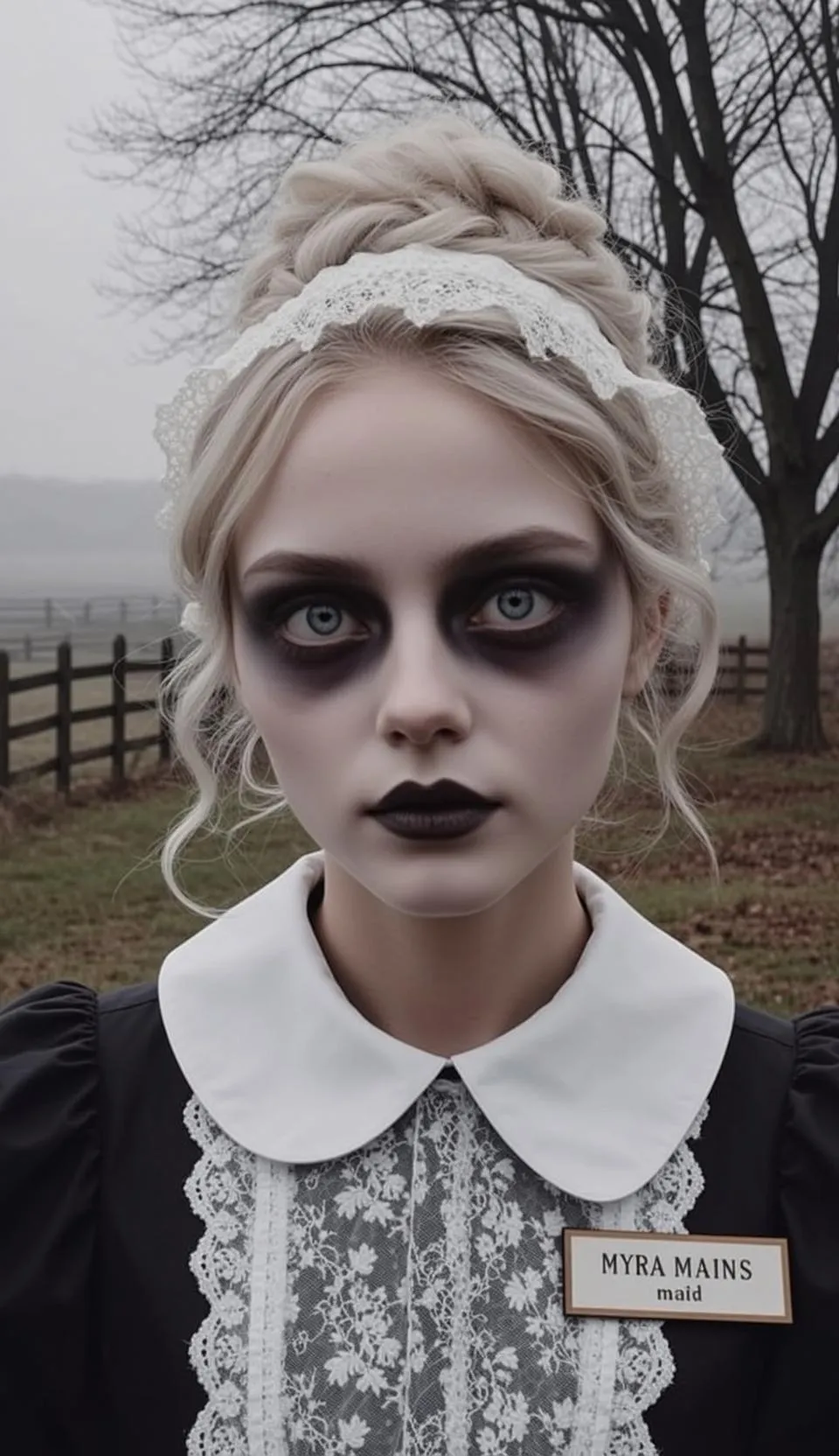 Halloween Makeup Young Blonde Styled Updo Loose