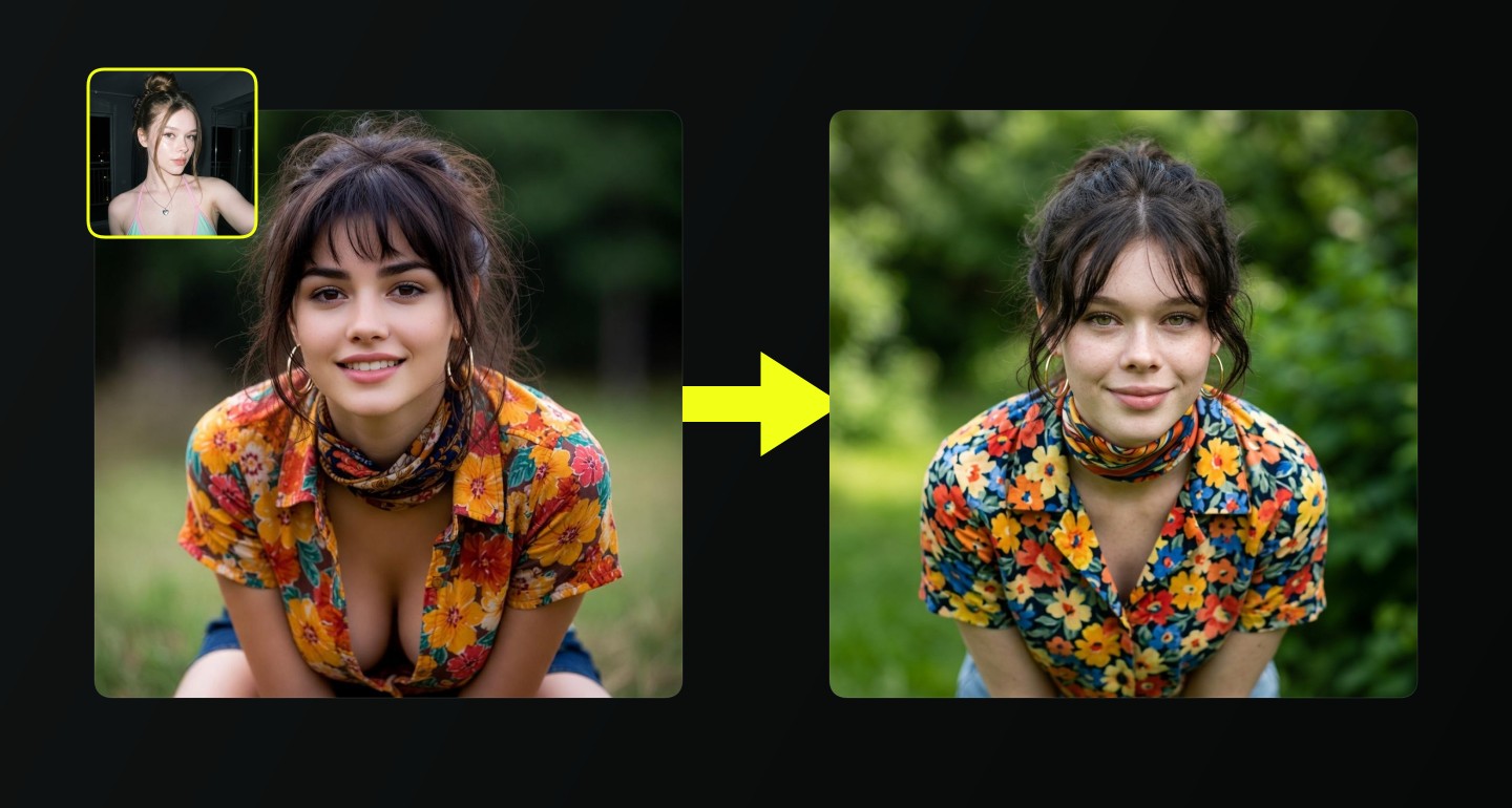 Mila remix walkthrough for Floral Shirt And Scarf Outdoor Portrait Gentle Smile