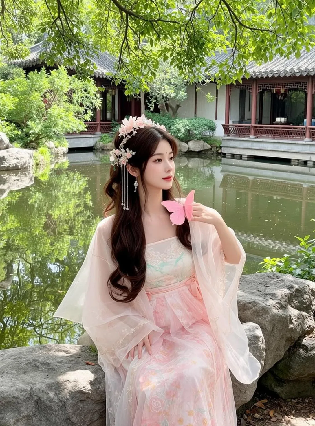 Earrings In Traditional Garden