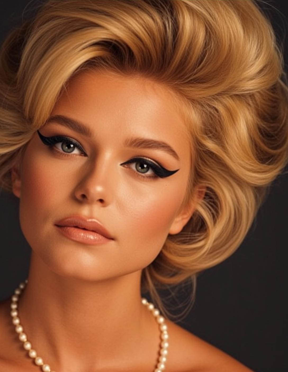Blonde Waves Studio Portrait Pearl Necklace