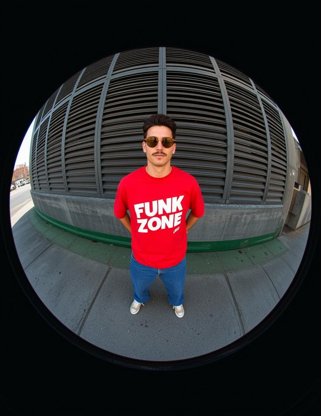 Fisheye Young Dark Styled Light Red Crewneck