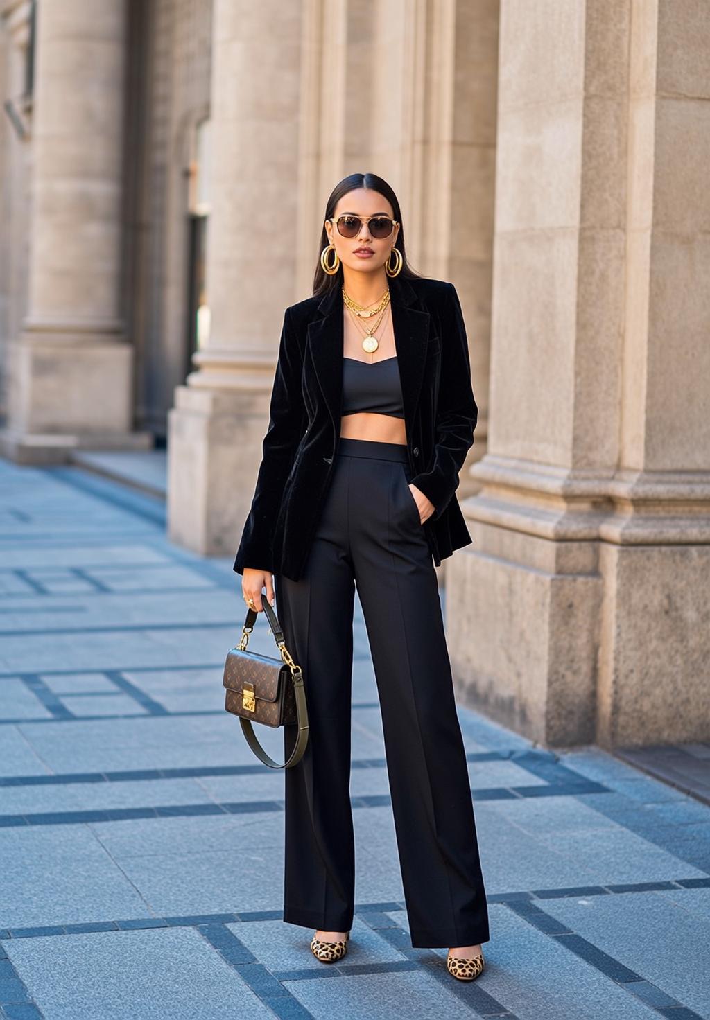 Fashion Week Long Dark Straight Medium-toned Black