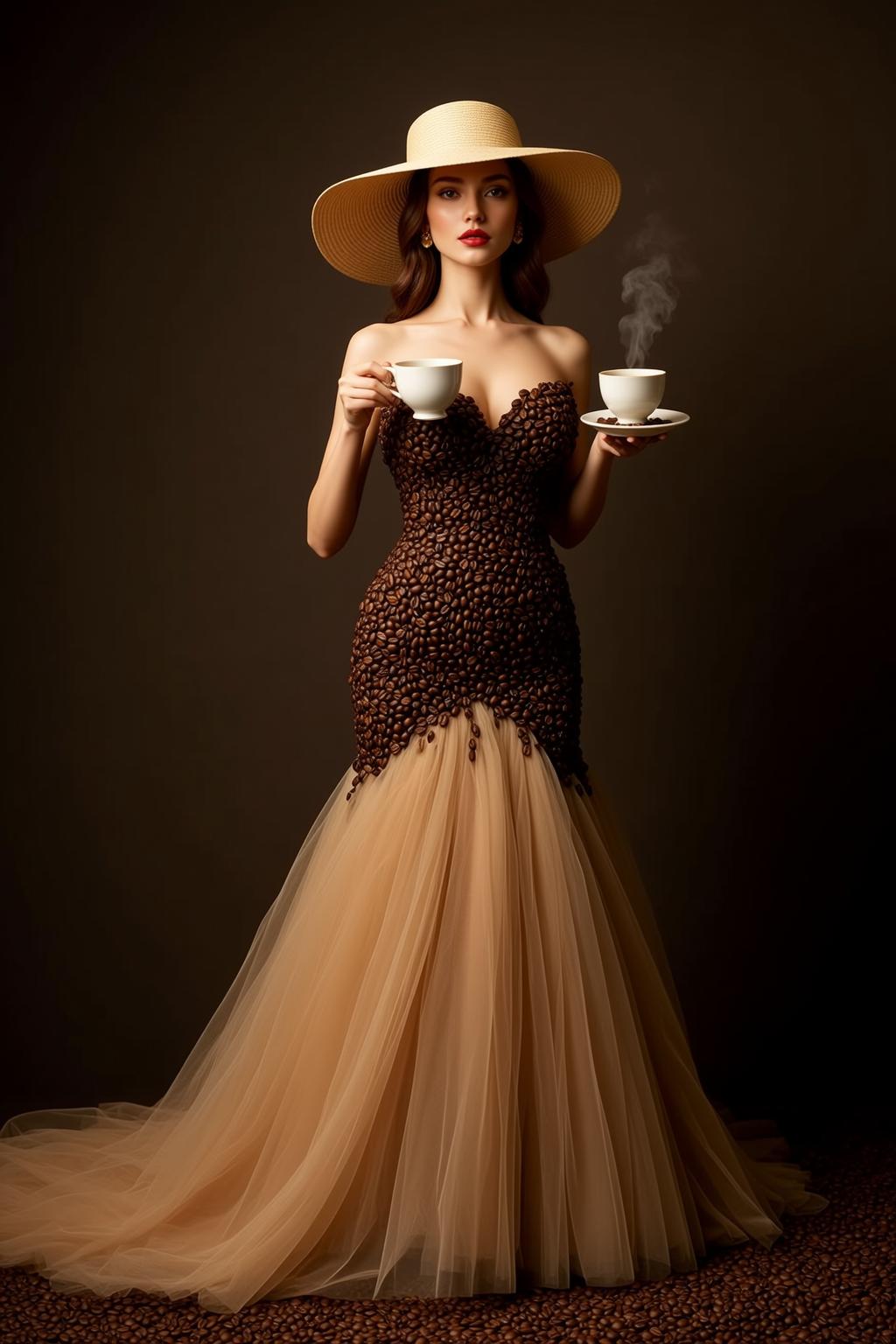 Luxury Long Wavy Dark Brown Fair Strapless