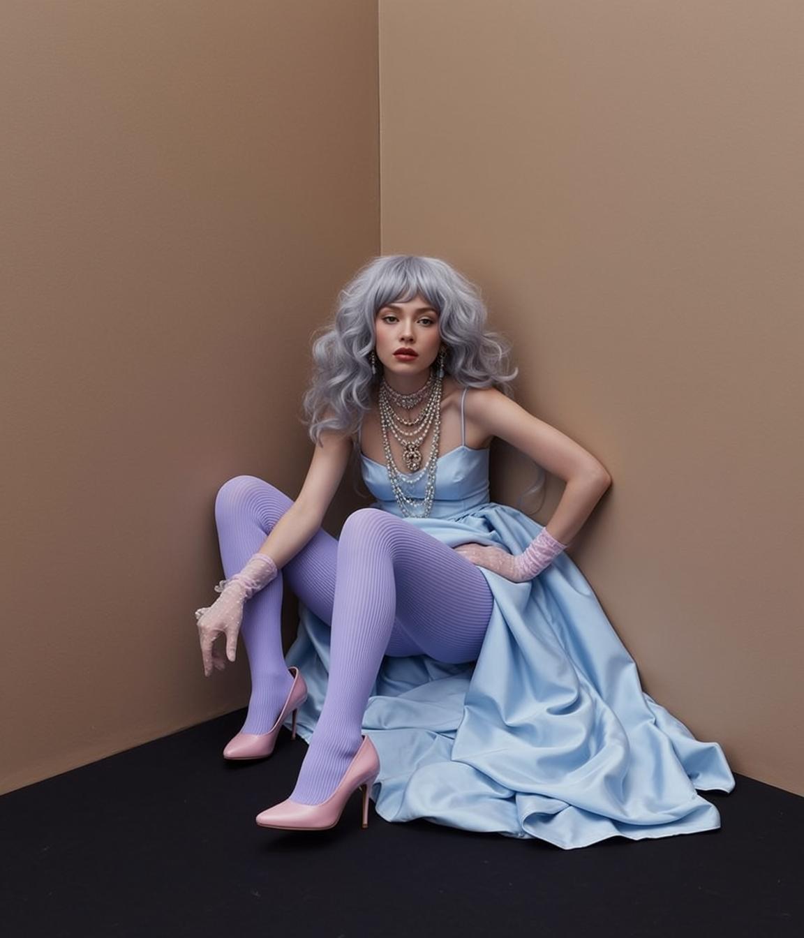 Balletcore Seated Corner Leaning Back Against Walls