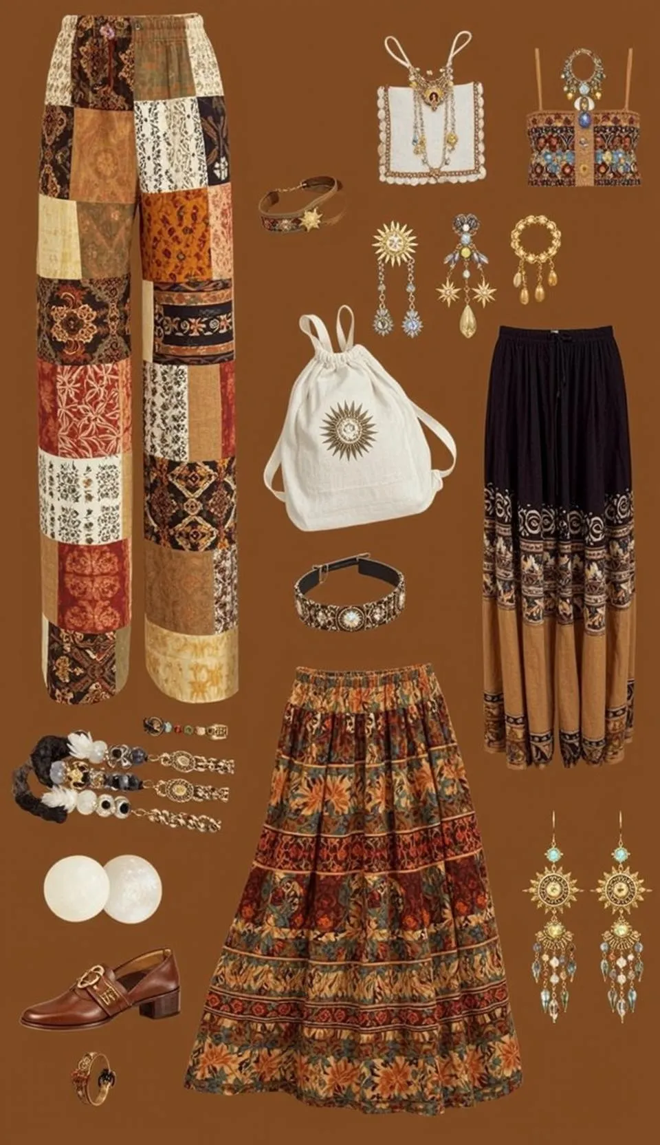 Earrings Necklace Bracelets And Rings In Fashion Portrait
