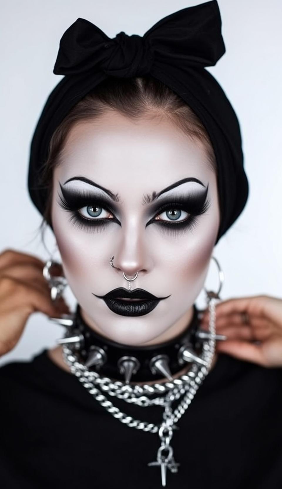 Halloween Makeup Young Dark Brown Pale White