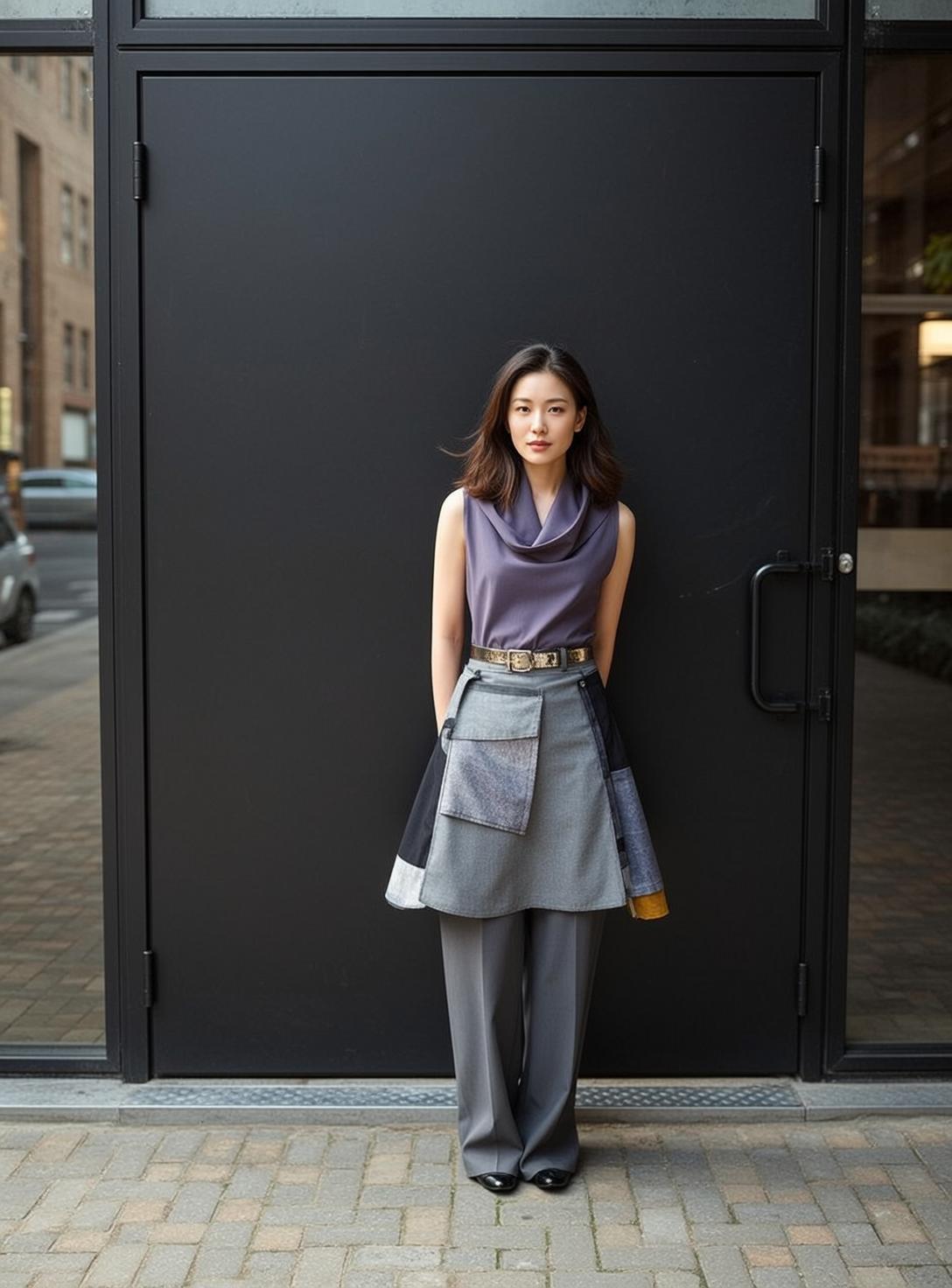 Casual Young Asian Dark Brown Shoulder-length Slightly