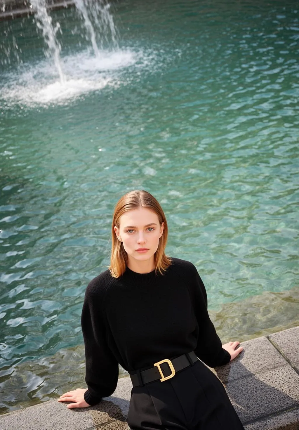 Black Knit Sweater Stone Ledge