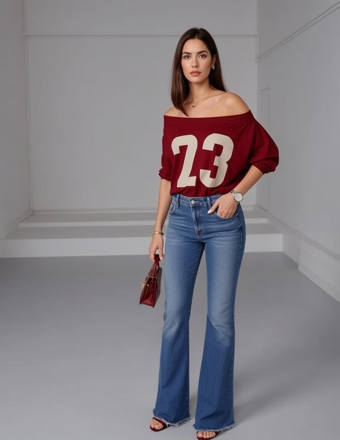 Y2k Stands Her Body Angled Slightly Left