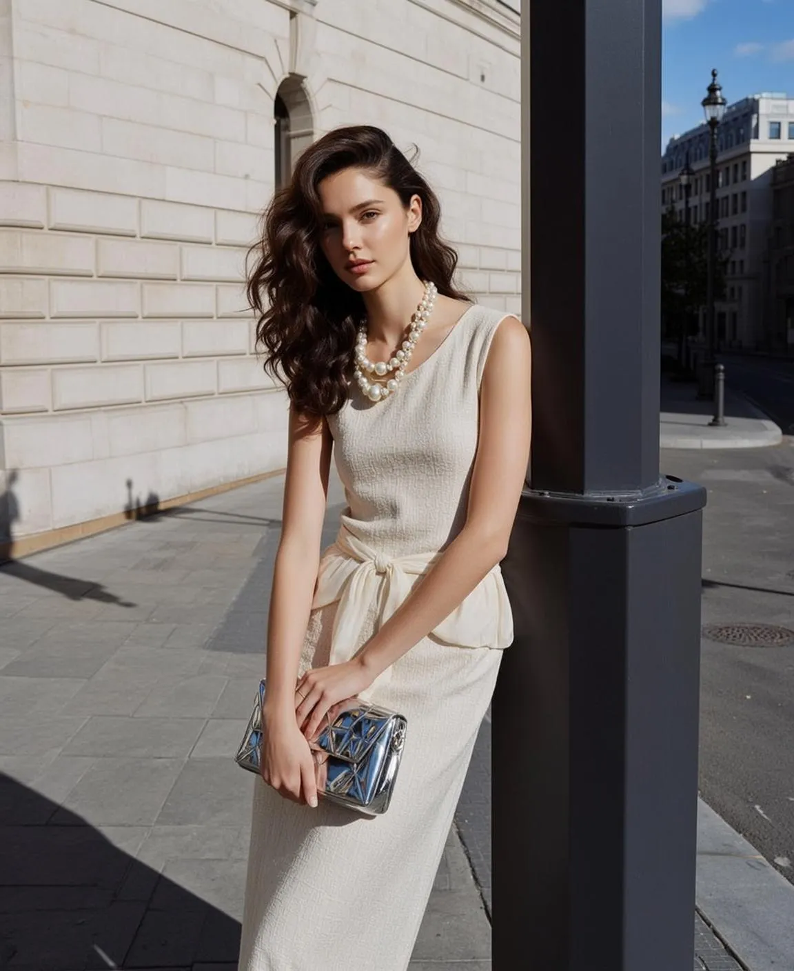 Necklace In Street Portrait