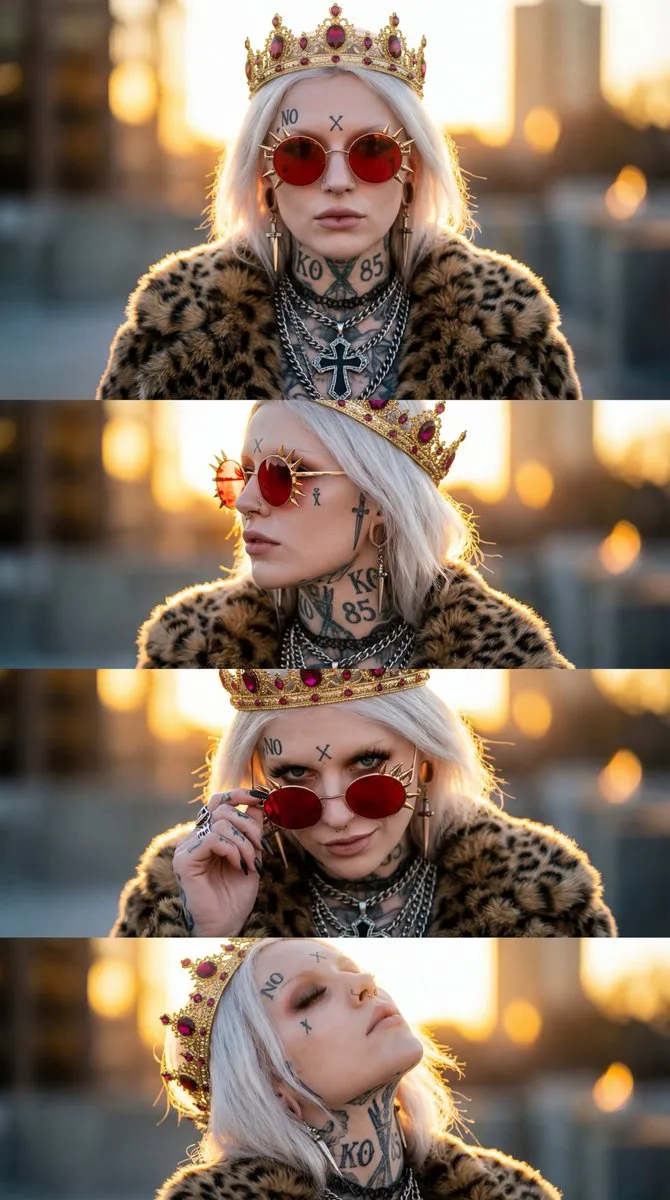 Sunglasses Earrings And Rings In Fashion Portrait