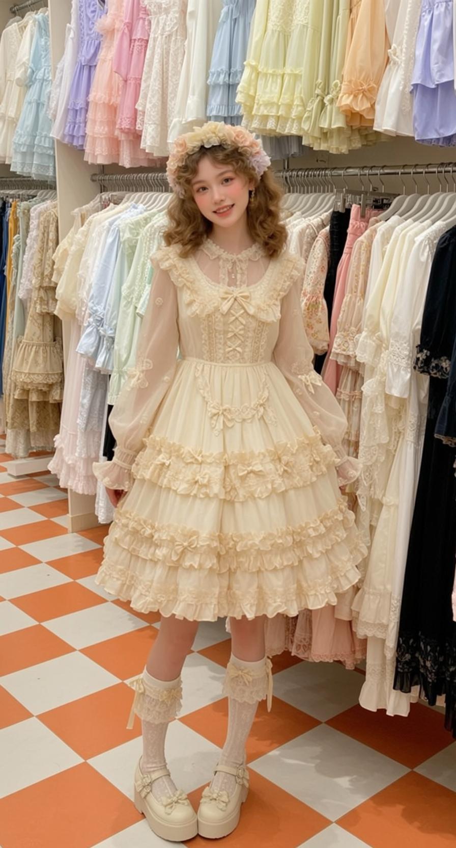 Ivory Lace Dress Flower Crown