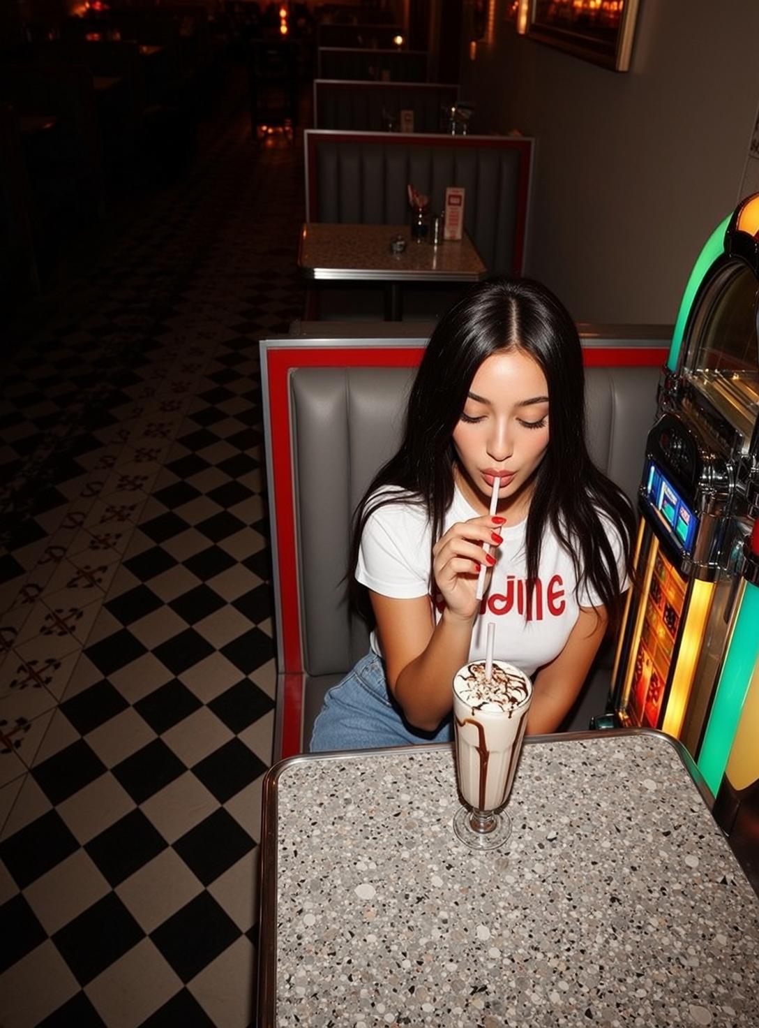 Retro Diner Milkshake Booth