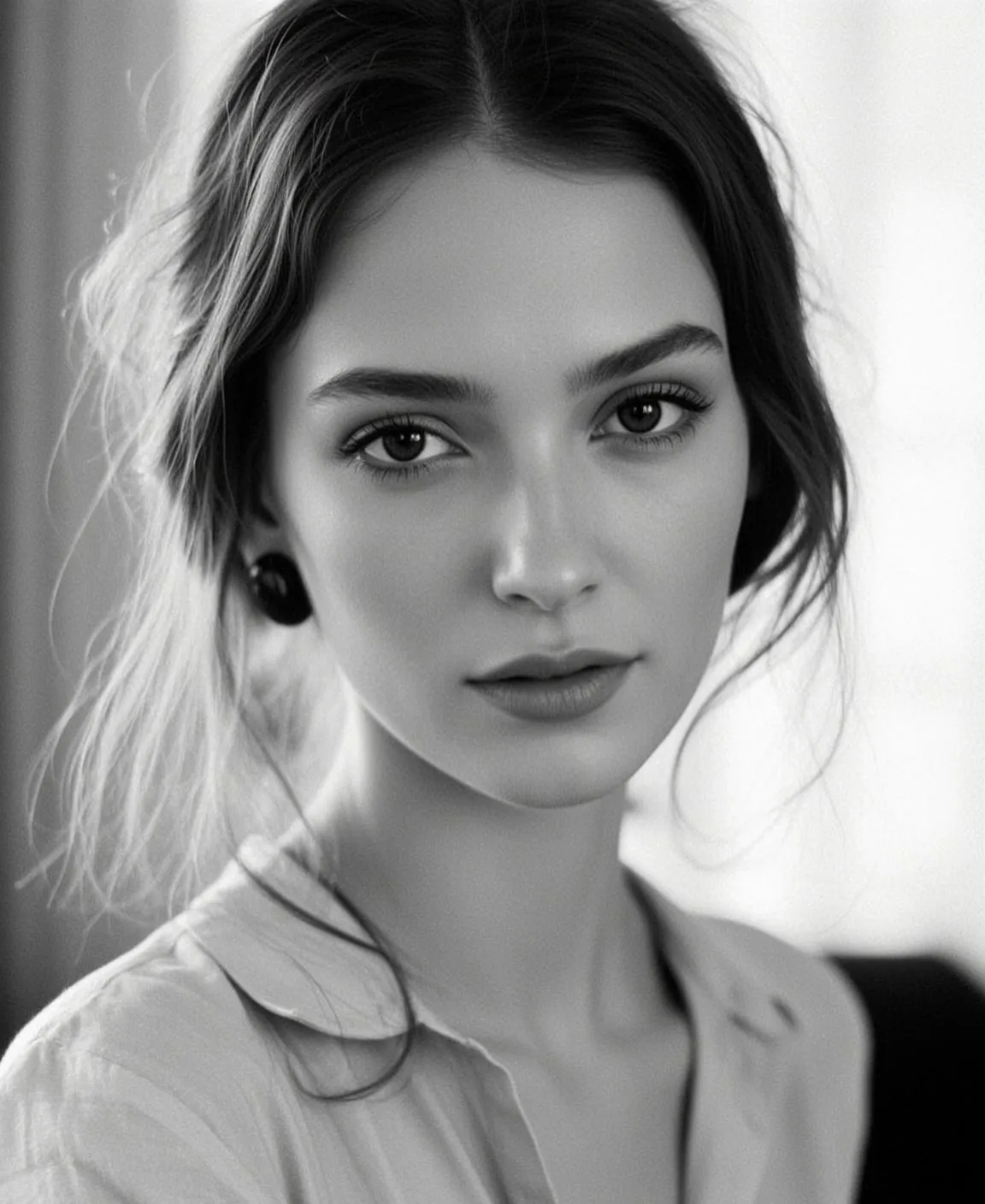 Makeup And Earrings In Fashion Portrait