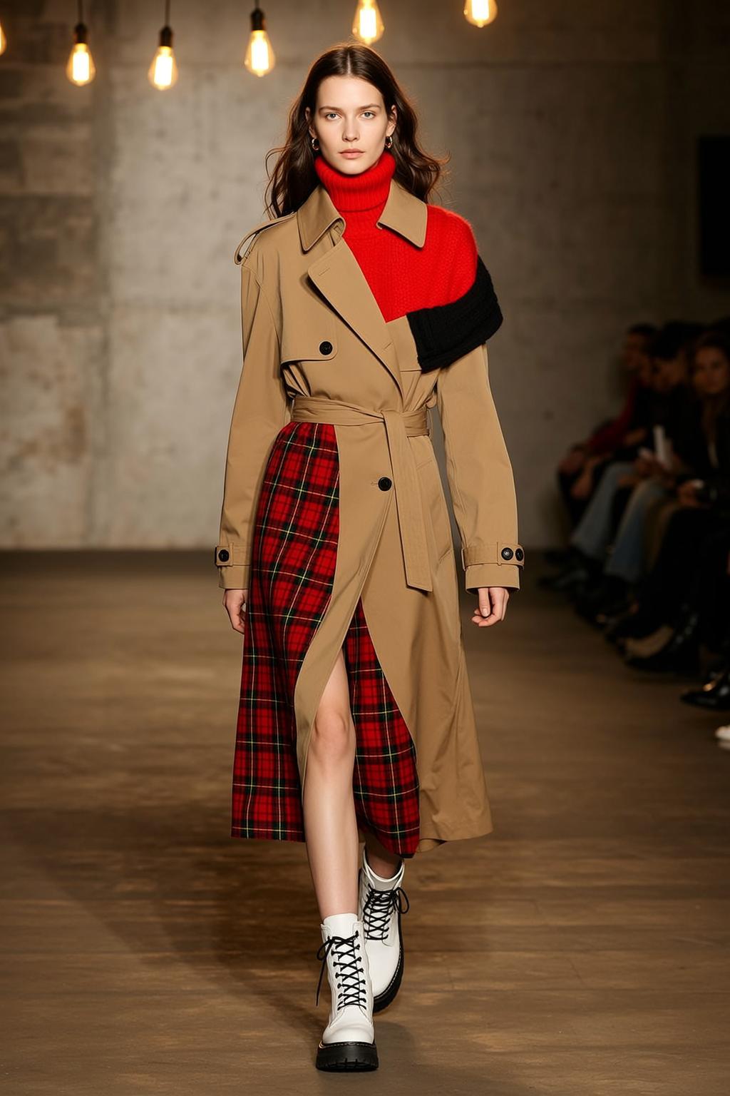 Fashion Week Young Long Wavy Brown Fair