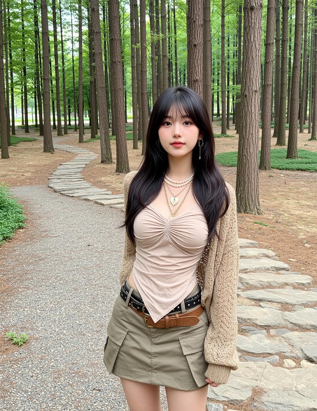 Acubi Young Asian Long Dark Straight Bangs