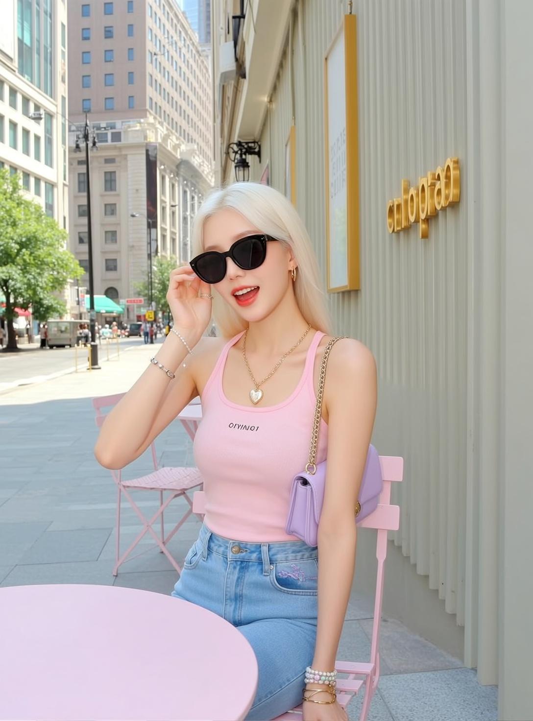 Pink Tank Cat Eye Sunglasses