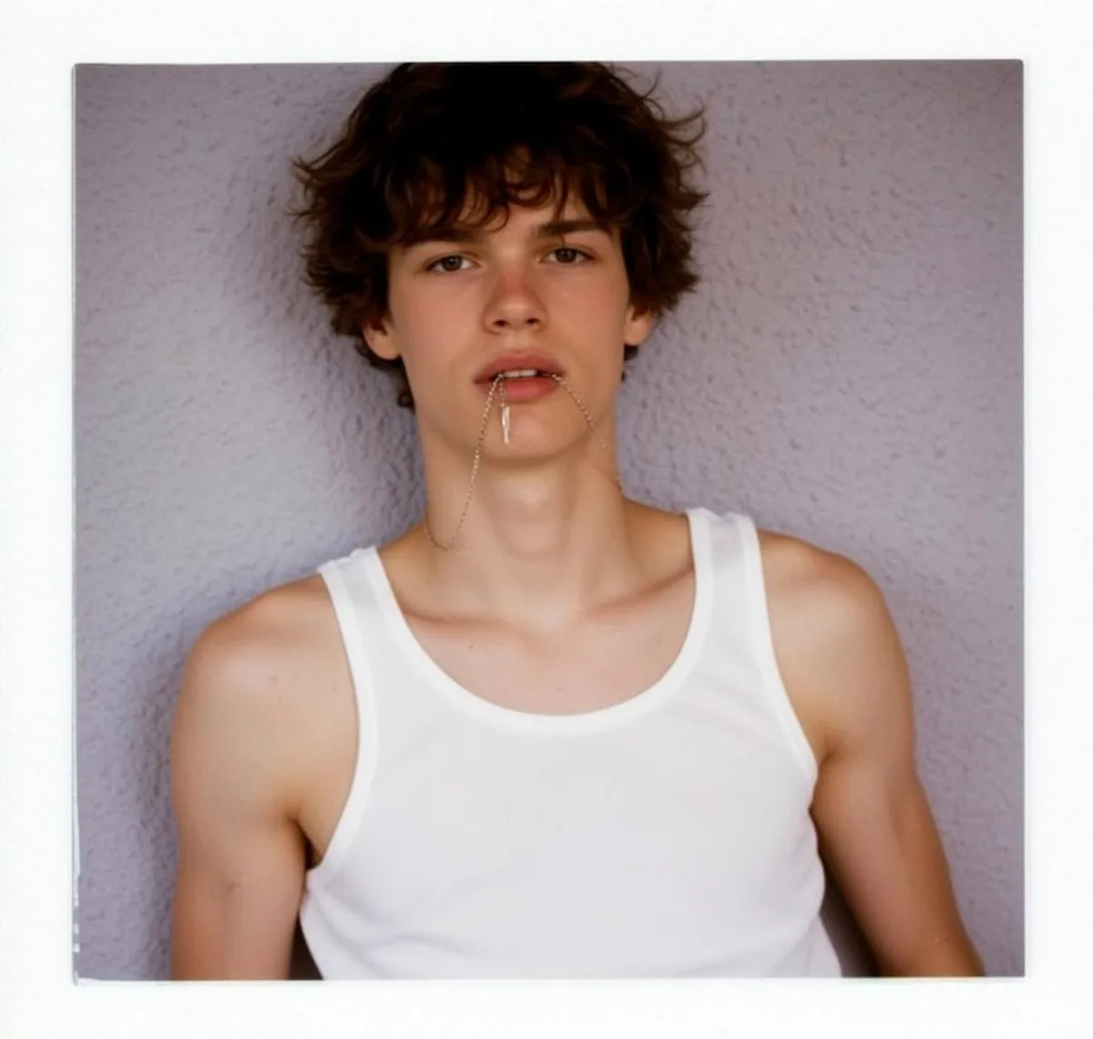 Necklace In Tank Top Portrait