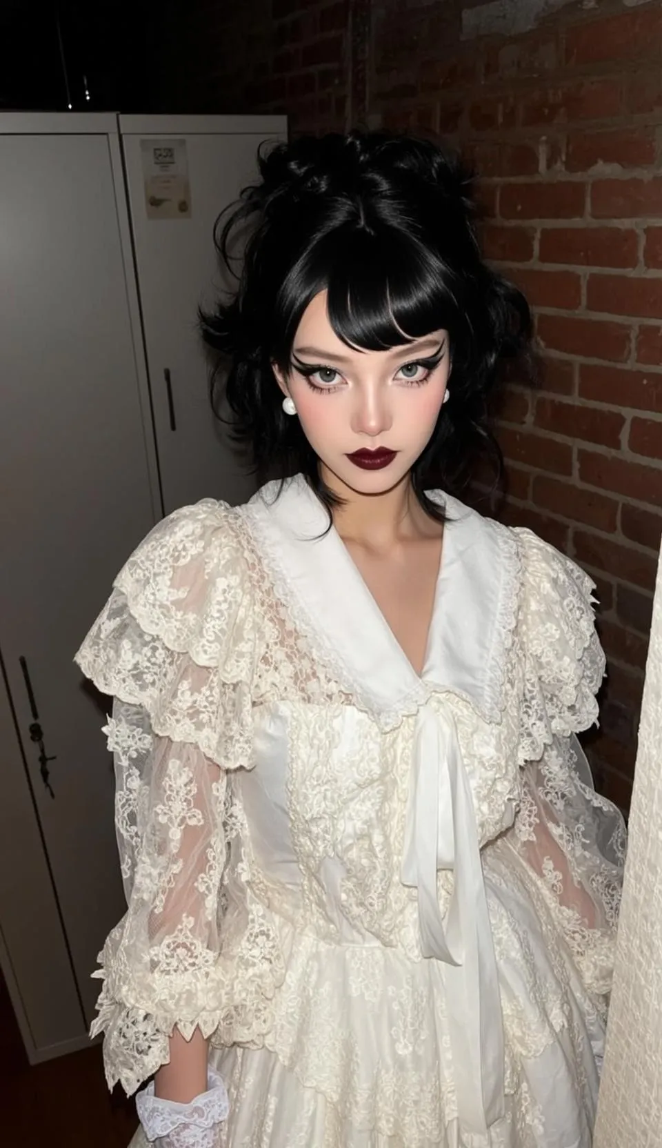 Makeup And Earrings In Studio Portrait