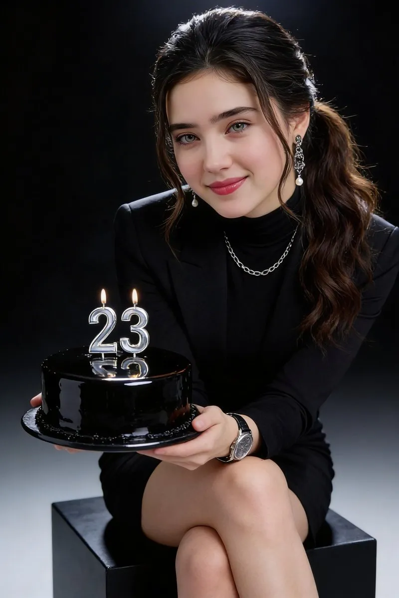 Earrings And Watch In Studio Portrait