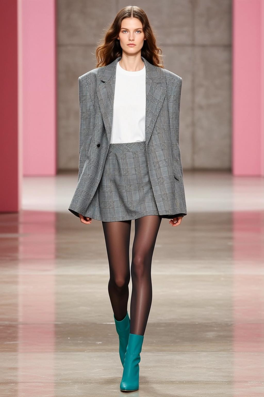 Fashion Week Young Long Wavy Brown Fair
