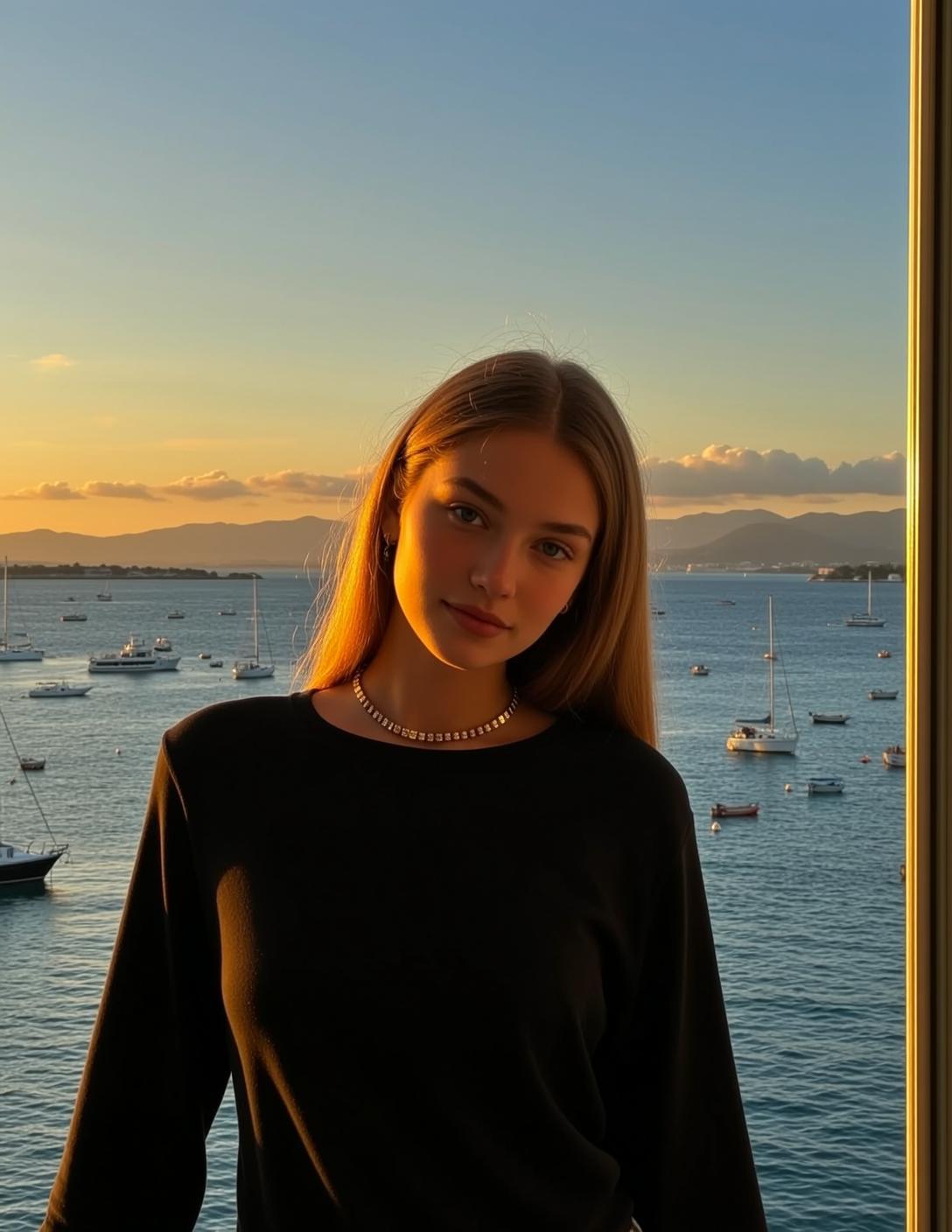 Black Top Sparkling Choker Portrait