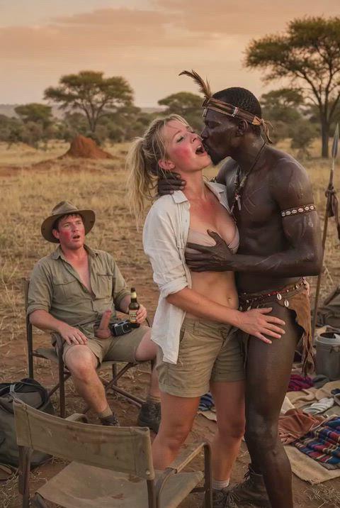 African Savanna Golden Hour Embrace Tribal Dress Safari Outfit