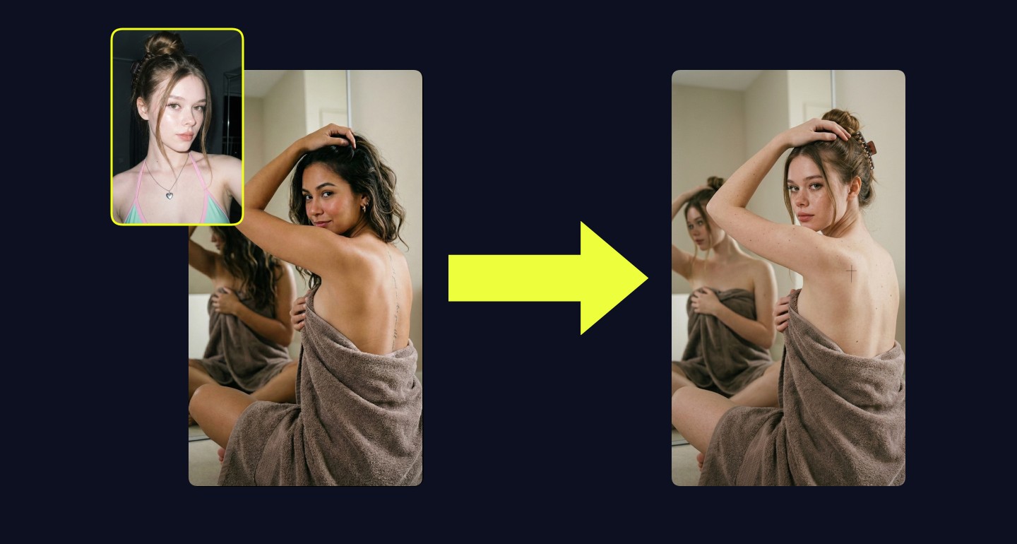 Mila remix walkthrough for Casual Female Posing in Towel Sitting