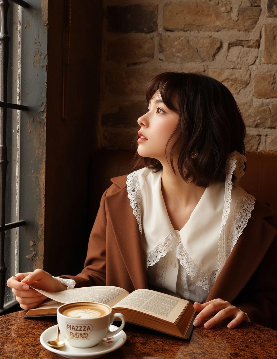 Autumn Young Short Dark Brown Wavy Fair