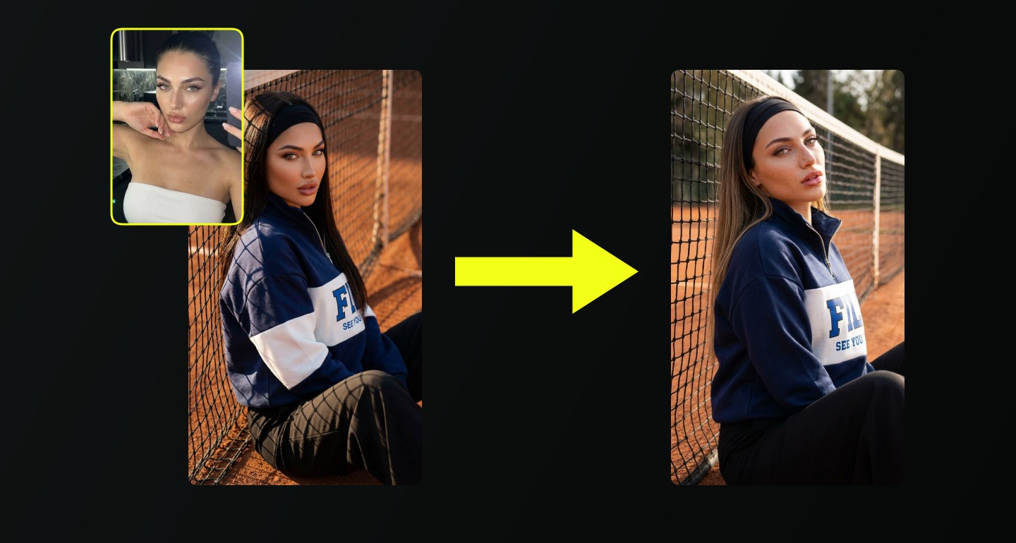 Lily remix walkthrough for Tennis Court Fashion Portrait Confident Pose