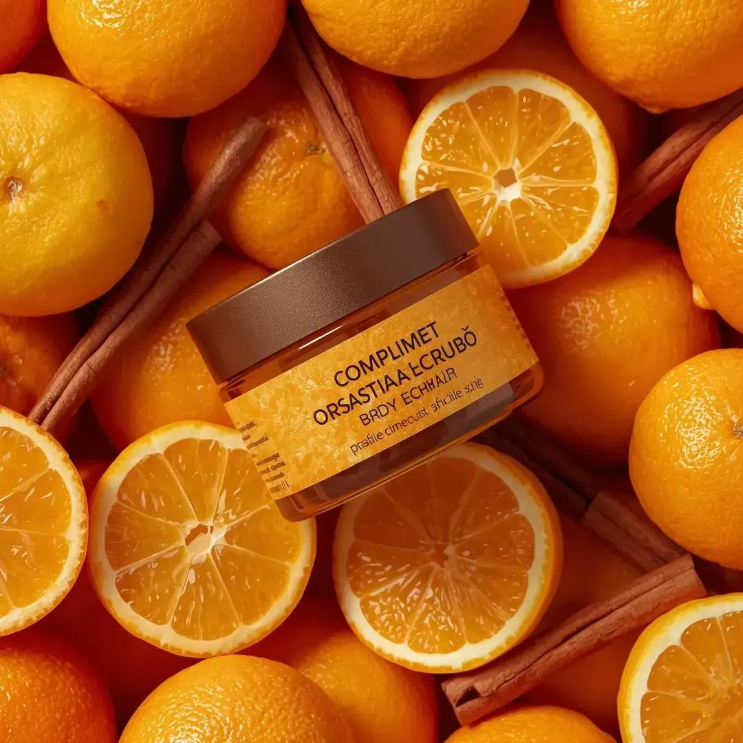 Top Down Orange Slices Jar Cinnamon Sticks