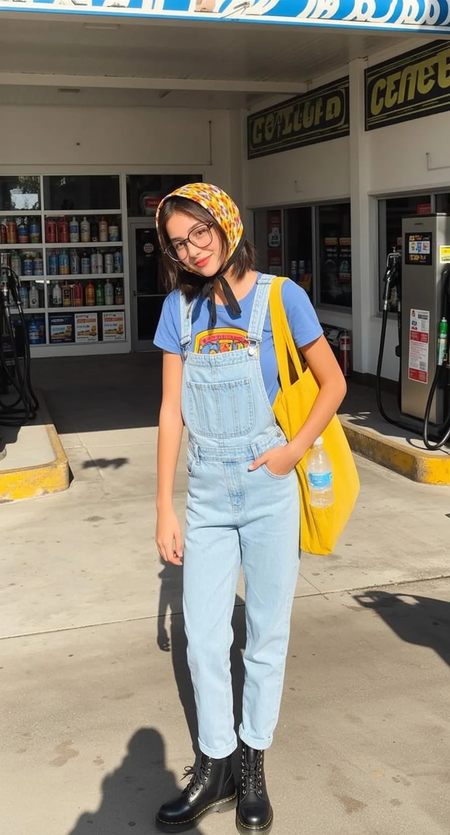 Glasses At A Gas Station