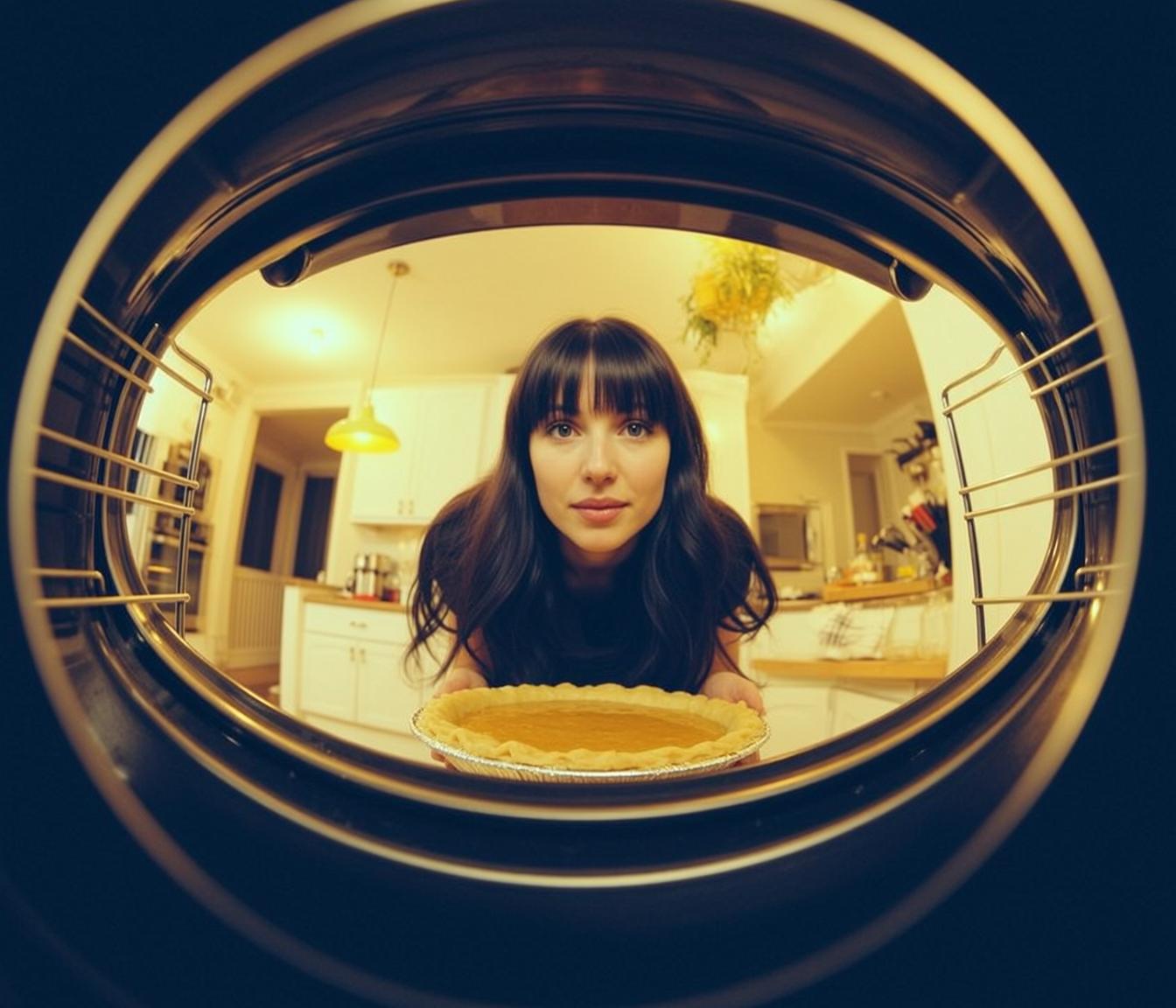 Fisheye Kitchen Pie Lean Low Angle