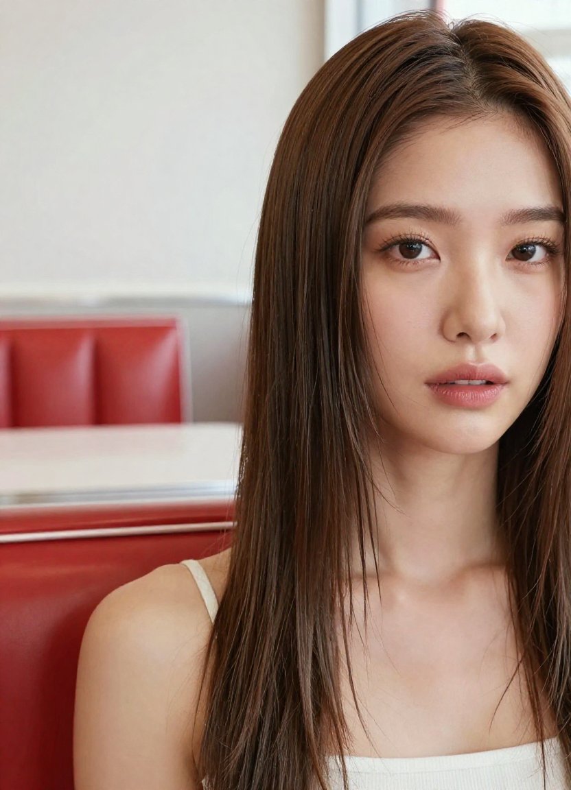 White Tank Top In Diner