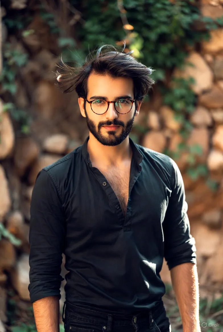 Glasses In An Outdoor Portrait