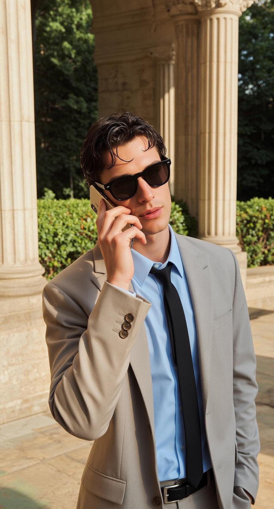 Suit Phone Call Portrait