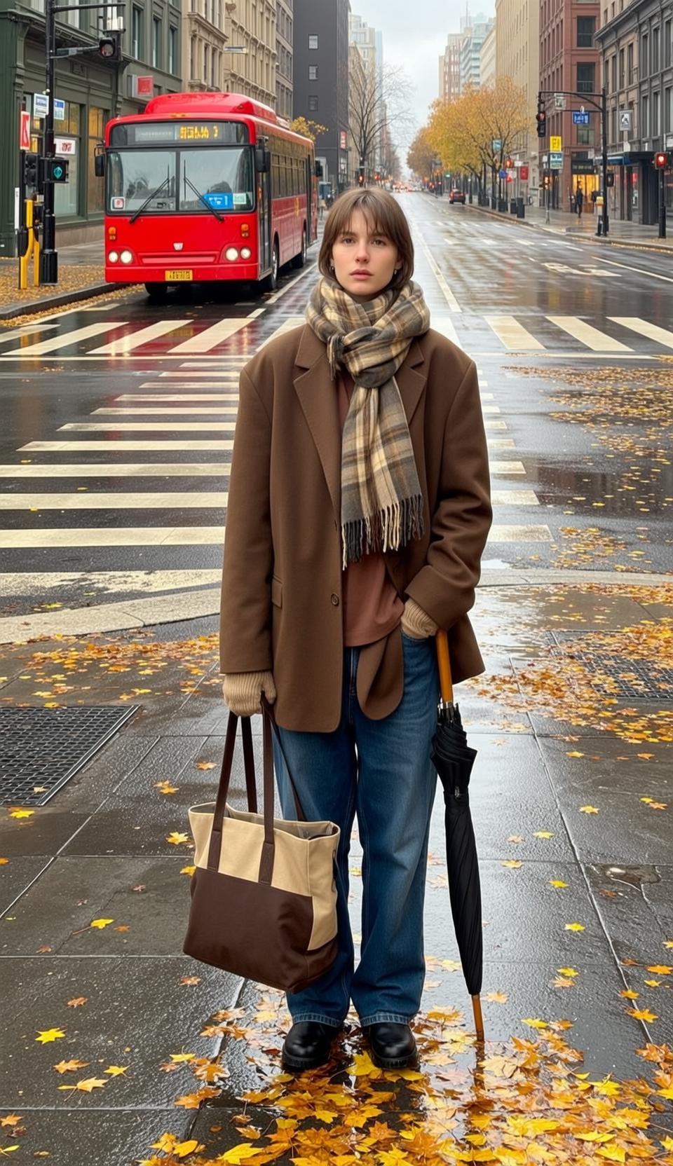 Autumn Young Brown Short Bangs Fair T-shirt