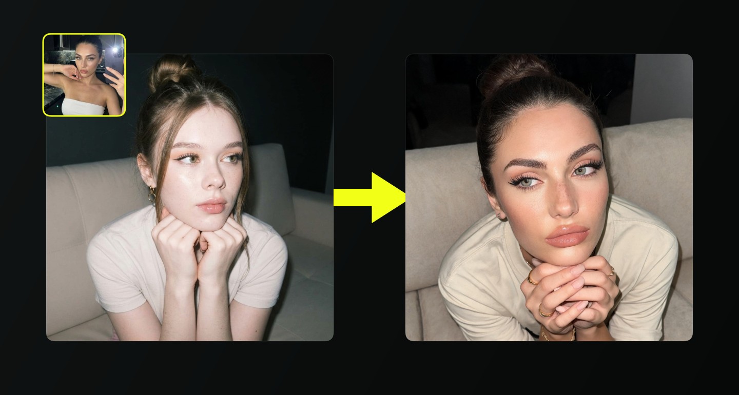 Lily remix walkthrough for Thoughtful Woman Sofa Pose Pastel Eyeshadow Close Up
